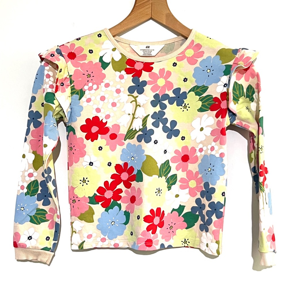 H&M Floral French Terry Sweatshirt